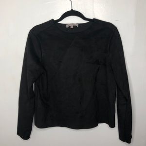 Black philosophy suede shirt